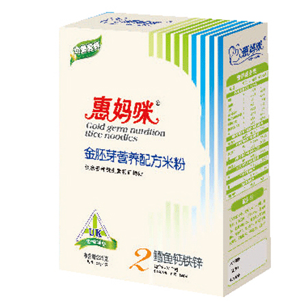 惠媽咪鱈魚鈣鐵鋅金胚芽米粉2段盒裝