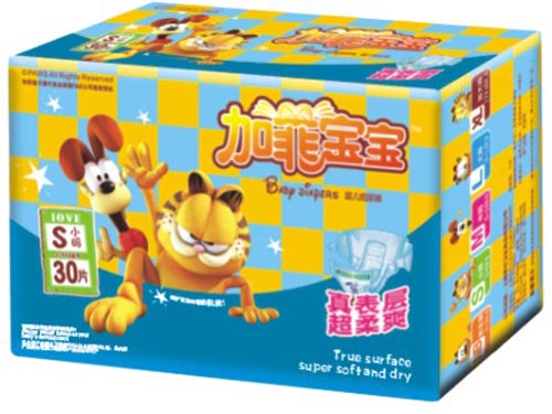 加菲寶寶超炫吸絲薄yinge紙尿褲S碼30片