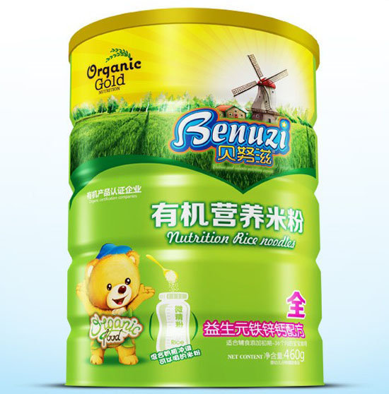 貝努滋益生元鐵鋅鈣有機營養(yǎng)米粉全段