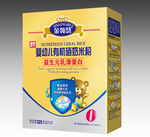 金領慧益生元乳清蛋白yingye有機硒米粉0段盒裝