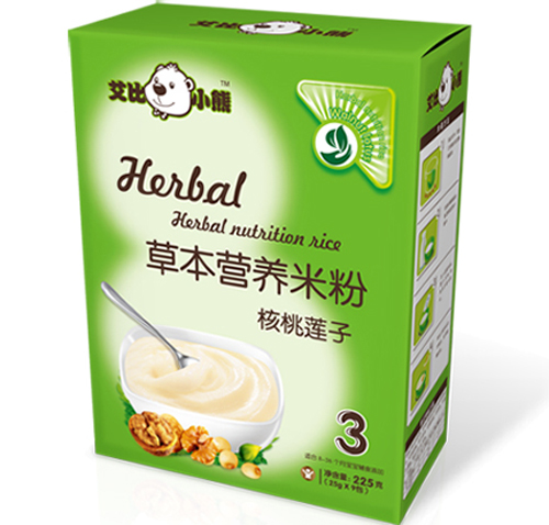 艾比小熊核桃蓮子草本米粉3段盒裝