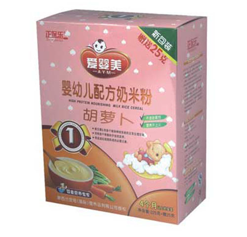 正保樂(lè)胡蘿卜奶米粉盒裝1段
