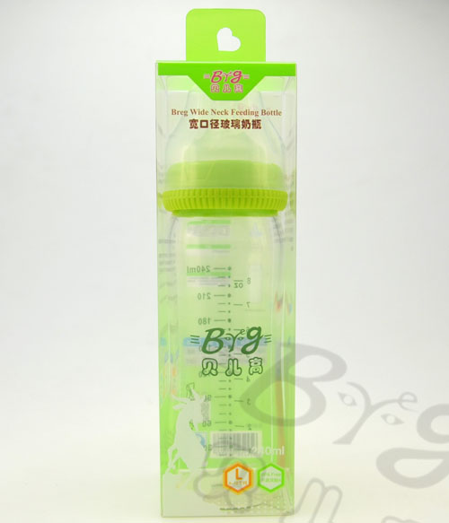 貝兒高寬口徑玻璃奶瓶240ml包裝品
