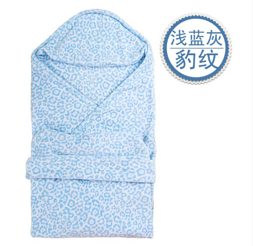 貝茜蒂淺藍(lán)灰豹紋嬰兒抱被
