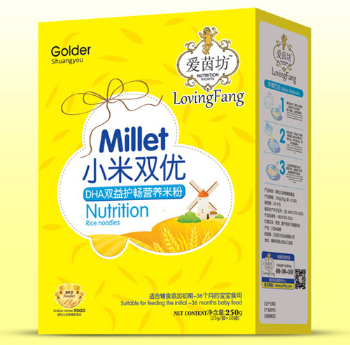 愛(ài)茵坊DHA雙益護(hù)暢小米雙優(yōu)米粉盒裝