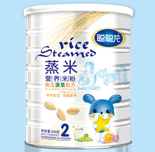 聰聰龍南瓜菠菜配方蒸米營(yíng)養(yǎng)米粉2段聽(tīng)裝