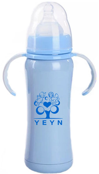 優(yōu)兒優(yōu)女240ml寬口真空有柄自動(dòng)不銹鋼保溫奶瓶