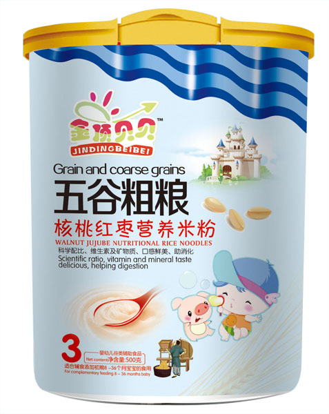 金頂貝貝核桃紅棗五谷粗糧米粉聽(tīng)裝