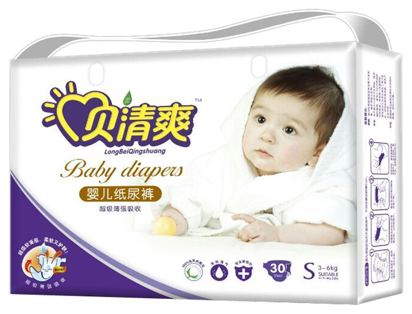 貝清爽超級(jí)薄yinge紙尿褲S30片