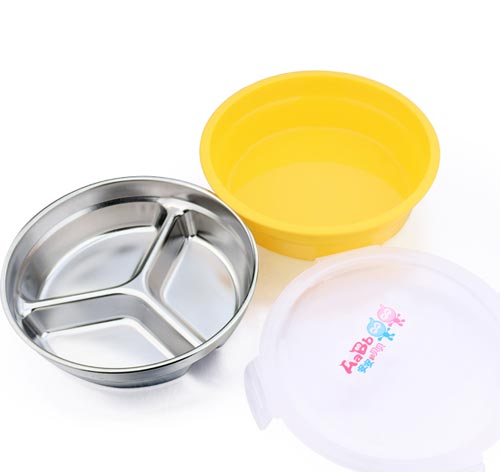 安安和貝貝三格餐盤(pán)