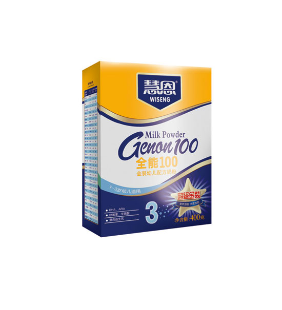 慧恩全能100超級(jí)金裝youe配方奶粉(盒裝400克)