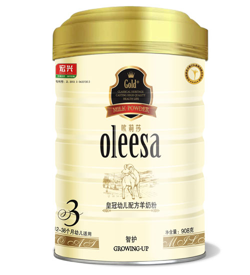 歐莉莎皇冠youe配方羊奶粉3段908g