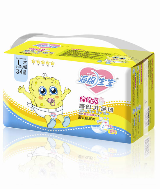 海綿寶寶綿綿吸yinge紙尿片L大碼系列