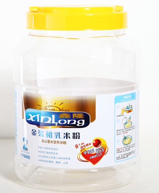 鑫隆金裝初乳米粉2段桶裝