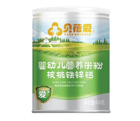 貝蓓愛(ài)yingye核桃鐵鋅鈣營(yíng)養(yǎng)米粉