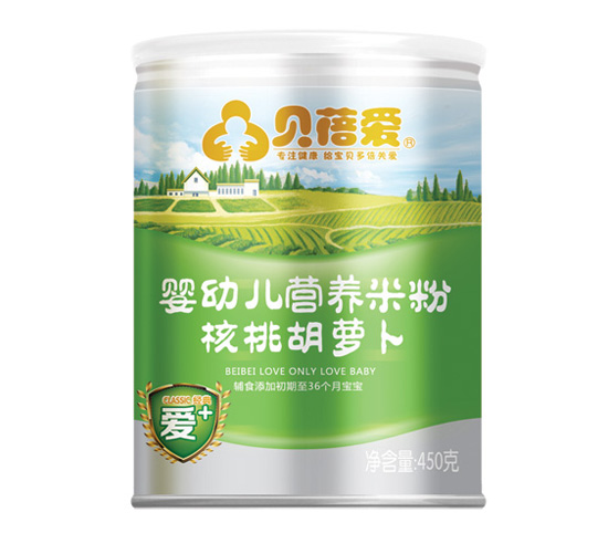 貝蓓愛yingye核桃胡蘿卜營養(yǎng)米粉