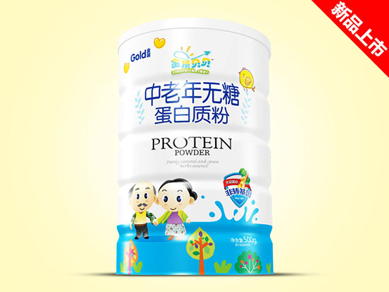 金頂貝貝蛋白質粉500g鐵聽-中老年無糖