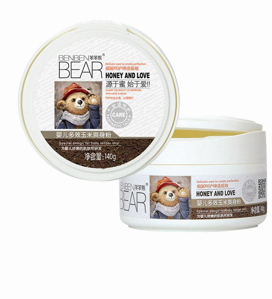 笨笨熊yinge多效玉米爽身粉140g