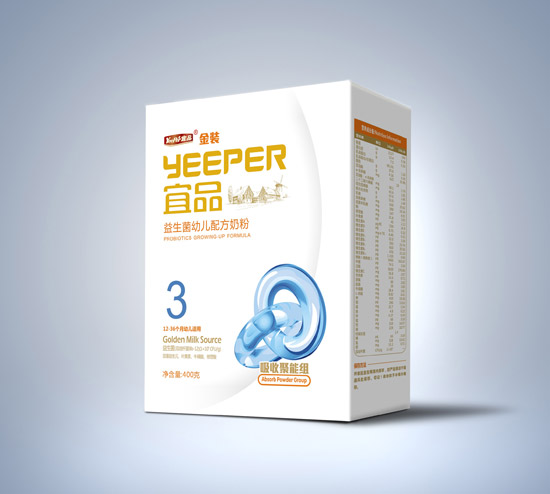 宜品益生菌盒裝youe配方奶粉3段