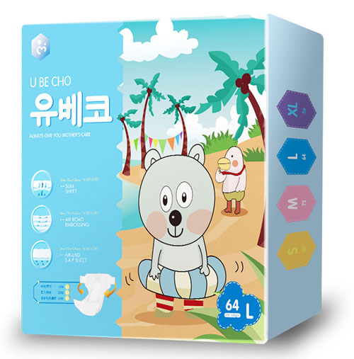 優(yōu)貝可極薄款yinge紙尿褲L碼64片大包裝