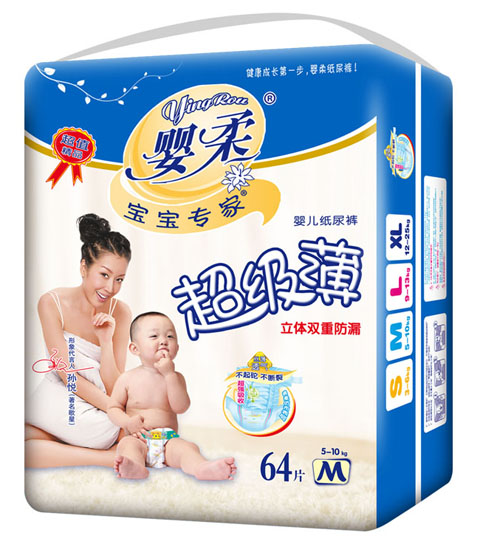 寶寶專家超級薄yinge紙尿褲M碼64片