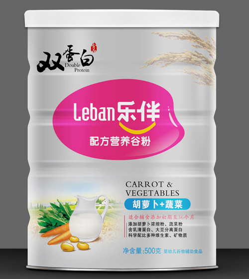 樂(lè)伴胡蘿卜+蔬菜雙蛋白營(yíng)養(yǎng)谷粉500克