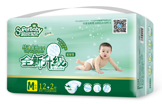 超級寶貝特薄0.8MM全新升級yinge紙尿褲M12+2片