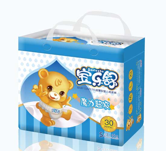 寶樂(lè)舒魔力超吸超薄紙尿褲小包S碼