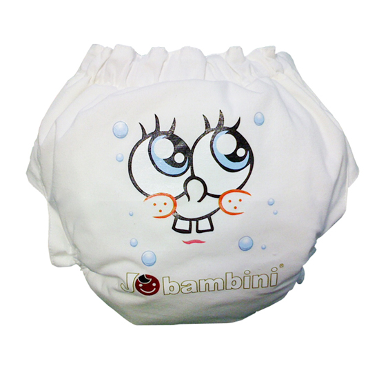 巧爸比純棉防尿褲白色正面