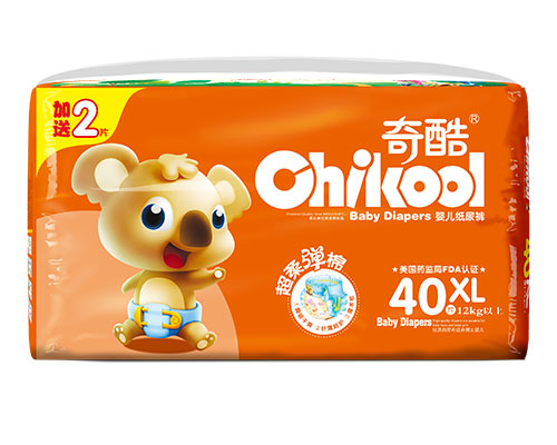 奇酷熊超柔彈棉紙尿褲XL40片