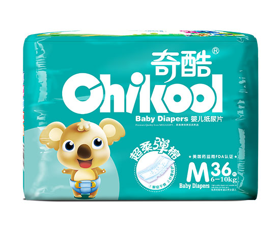 奇酷熊超柔彈棉紙尿片M36片