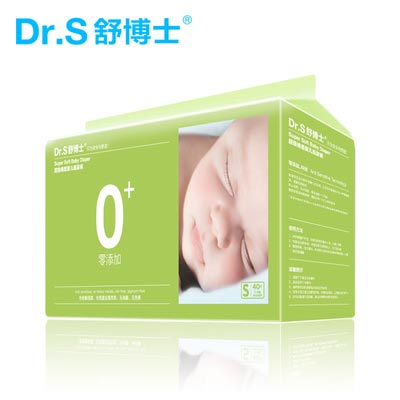 舒博士零添加0+超薄透氣干爽紙尿褲S40片