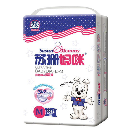 蘇珊媽咪柔薄型yinge紙尿褲M58+2片