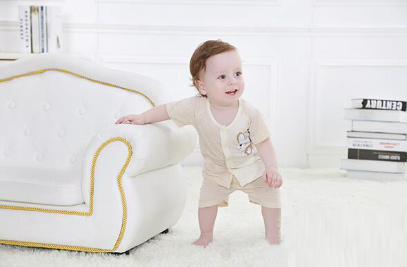 蓓琪兔yinge內(nèi)衣2015春夏新款間條短袖對(duì)襟套裝0