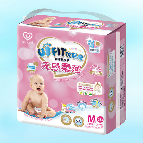 優(yōu)尼弗無感柔薄yinge紙尿褲M碼52入