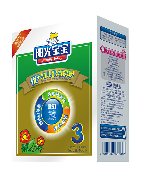 陽光寶寶優(yōu)+3段youe配方奶粉400克盒裝