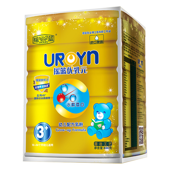 搖籃優(yōu)乳元youe配方乳粉3段聽外盒
