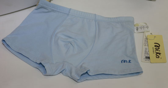 啤啤小魚銀離子男童抗菌內(nèi)褲藍色加長型