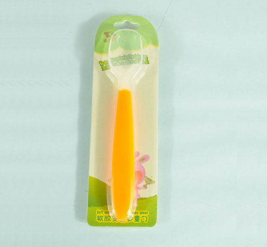 史代爾軟膠安全嬰童勺橙