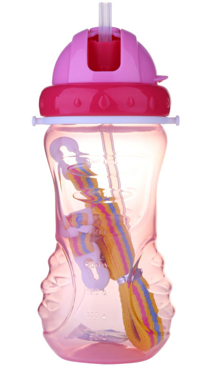 波比兔450ML防噴掛繩水杯