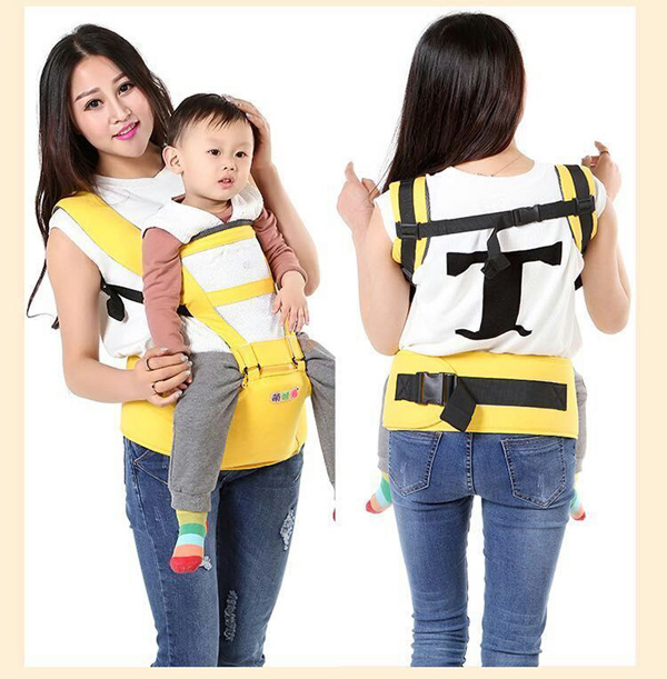 萌娃兔多功能背帶草黃色