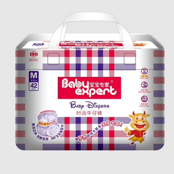 寶寶專家時尚牛仔拉拉褲M