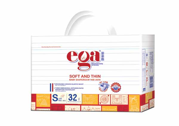 嬰姿雅柔薄干爽yinge紙尿褲小包S32片(紅)