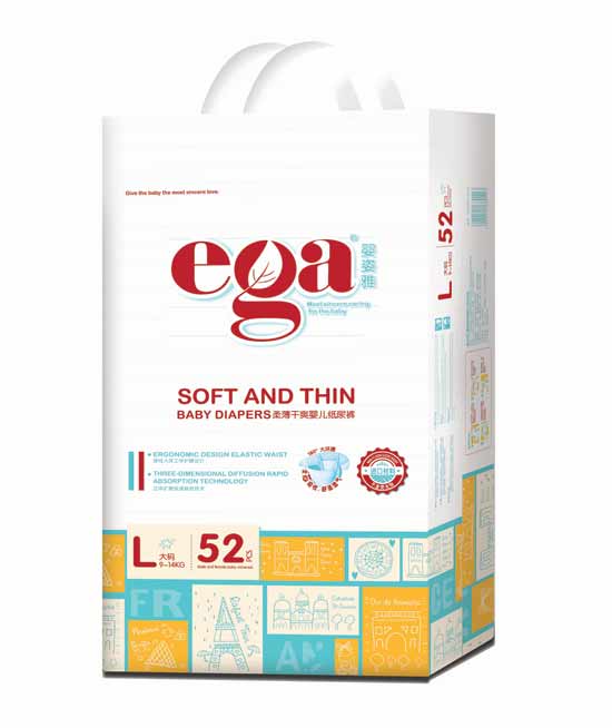 嬰姿雅柔薄干爽yinge紙尿褲大包L52片(藍)