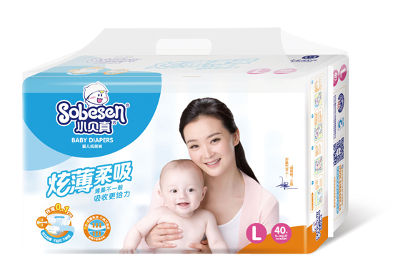 小貝真炫薄柔吸yinge紙尿褲大包L碼40片