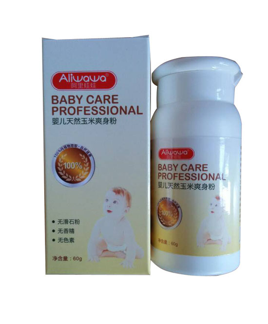 阿里娃娃yinge天然玉米爽身粉