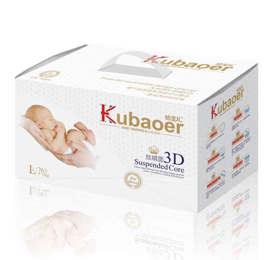 酷寶兒3D絲絨面yinge紙尿褲L碼76片