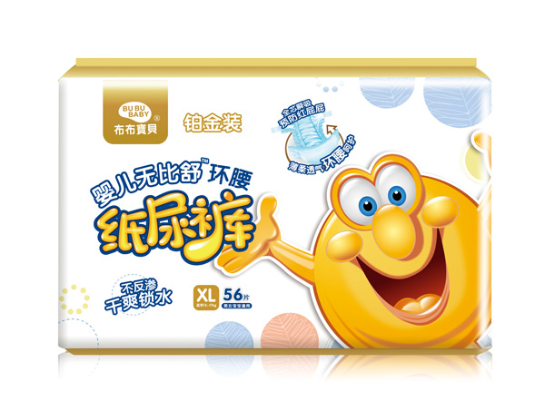 布布寶貝鉑金裝yinge環(huán)腰紙尿褲XL橫向