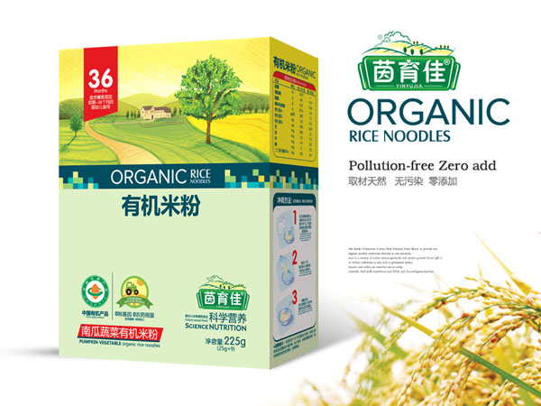 茵育佳南瓜蔬菜有機(jī)米粉盒裝