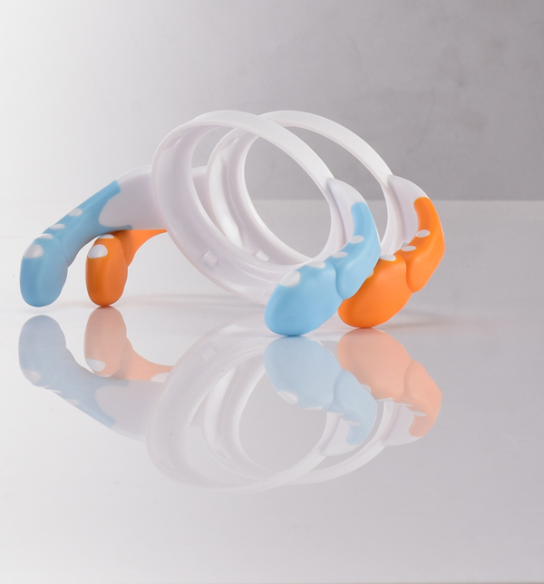 盟寶奶瓶手柄藍(lán)橙